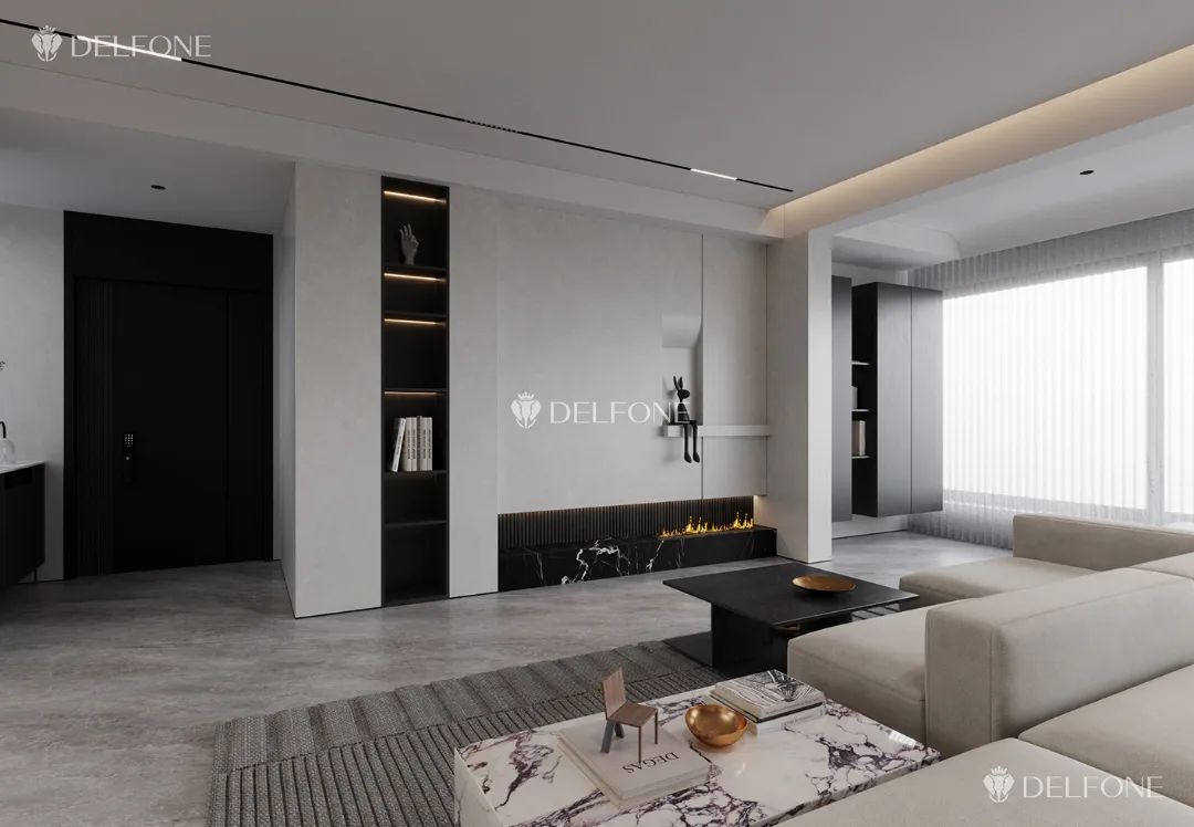 DELFONE案例分享 | 163㎡現(xiàn)代極簡風(fēng)，巖繹不一樣的美